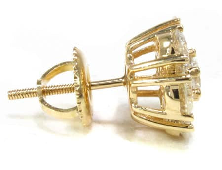 Diamond Flower Earrings