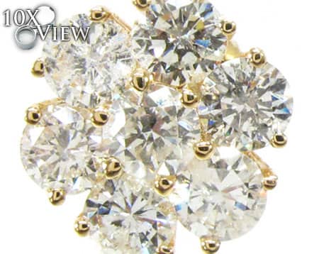 Diamond Flower Earrings