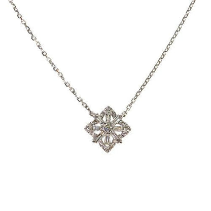 18K Gold Baguette Diamond Necklace 67913