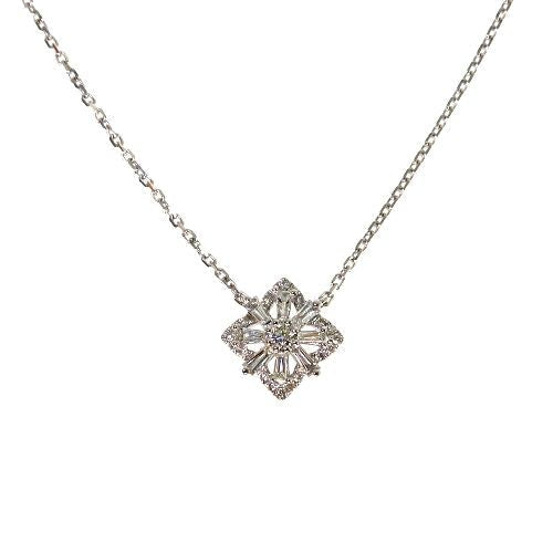 18K Gold Baguette Diamond Necklace 67913