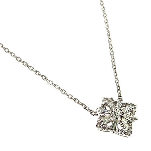 18K Gold Baguette Diamond Necklace 67913