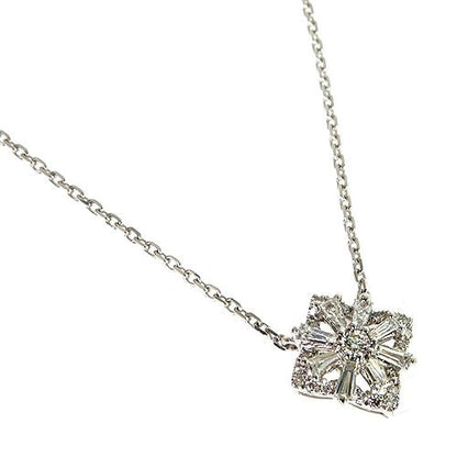 18K Gold Baguette Diamond Necklace 67913