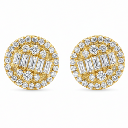 18K Gold Diamond Earrings