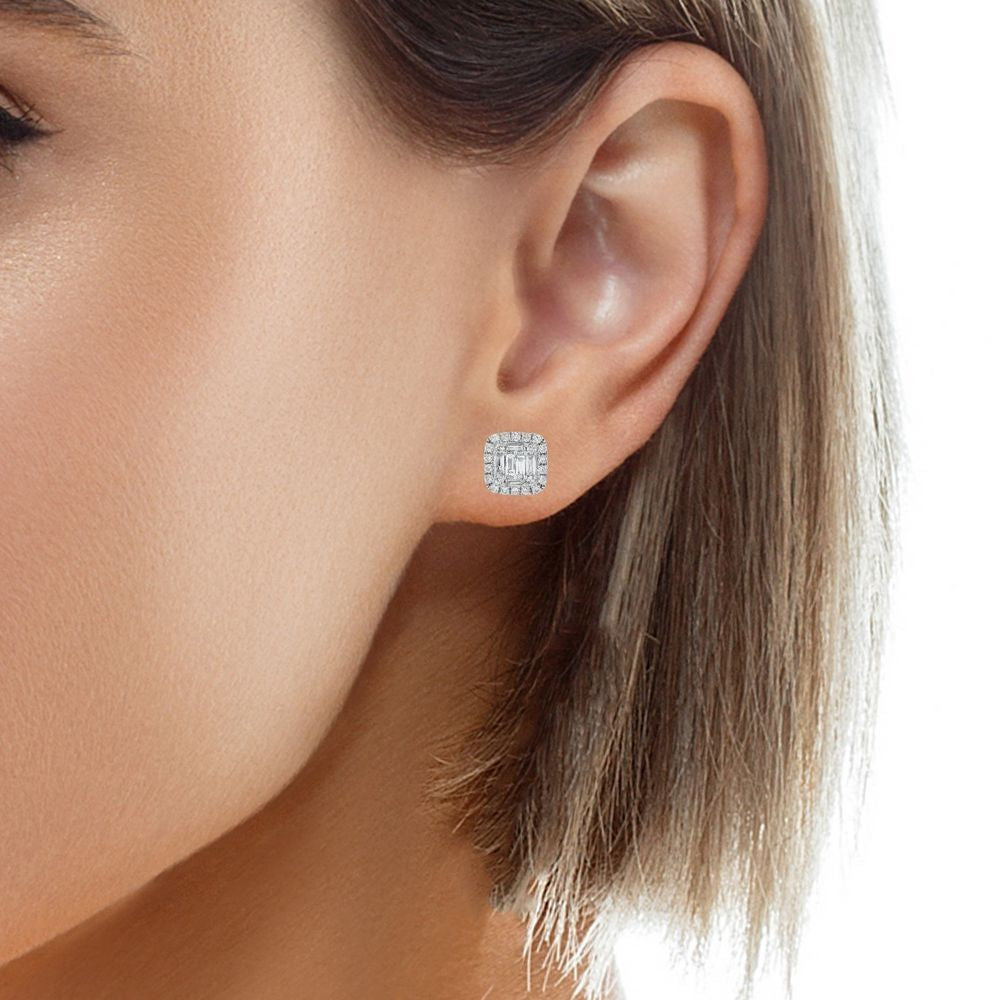 18K Gold Diamond Earrings