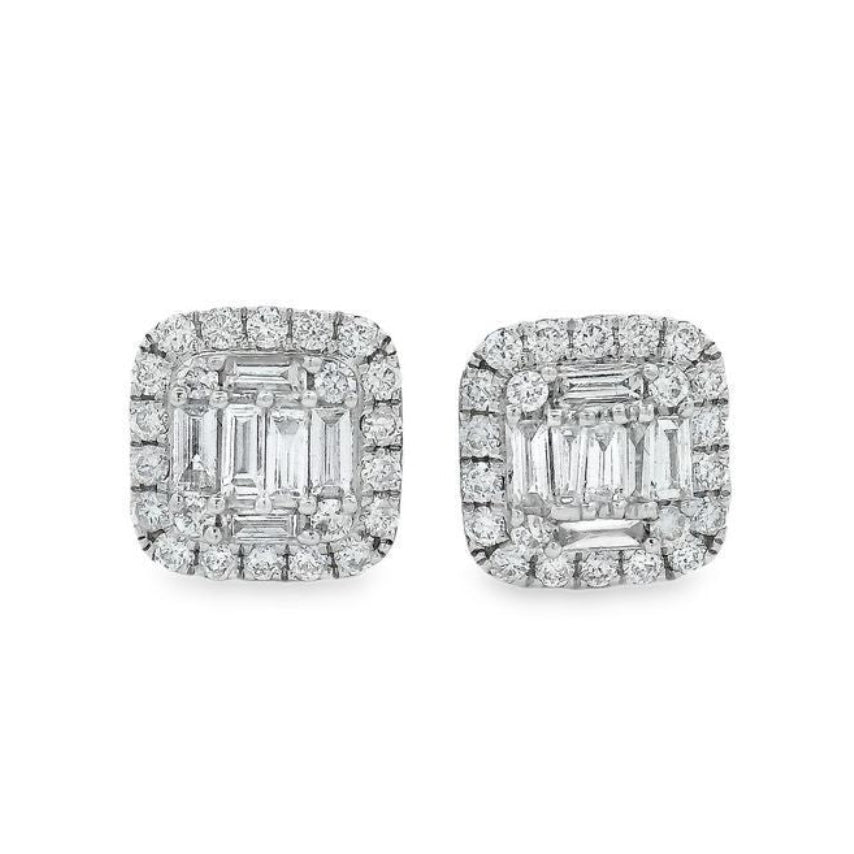 18K Gold Diamond Earrings