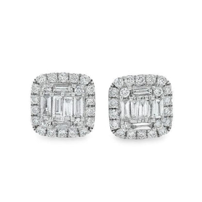 18K Gold Diamond Earrings