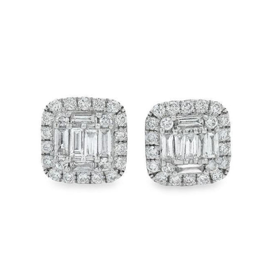 18K Gold Diamond Earrings