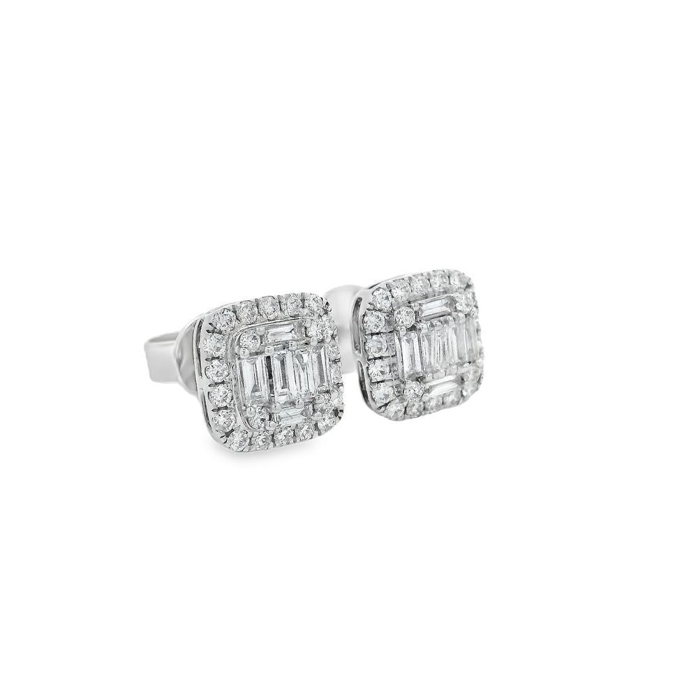 18K Gold Diamond Earrings