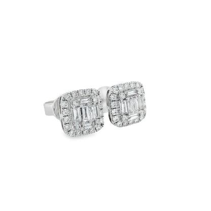 18K Gold Diamond Earrings