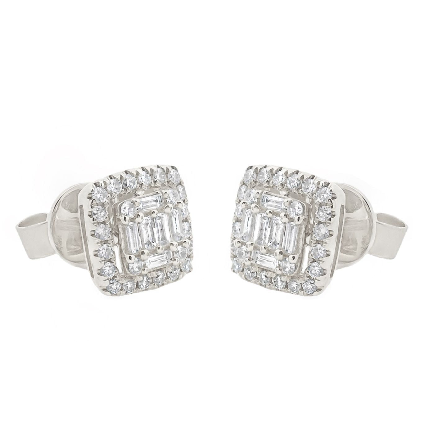 18K Gold Diamond Earrings