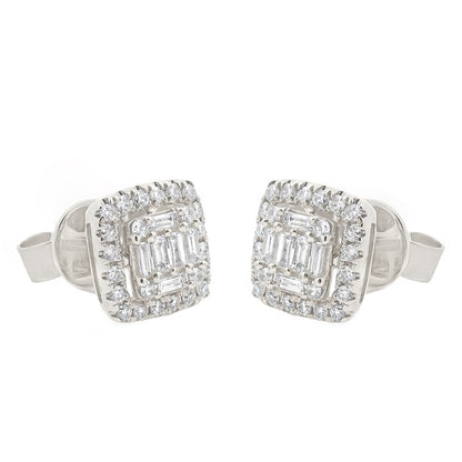 18K Gold Diamond Earrings
