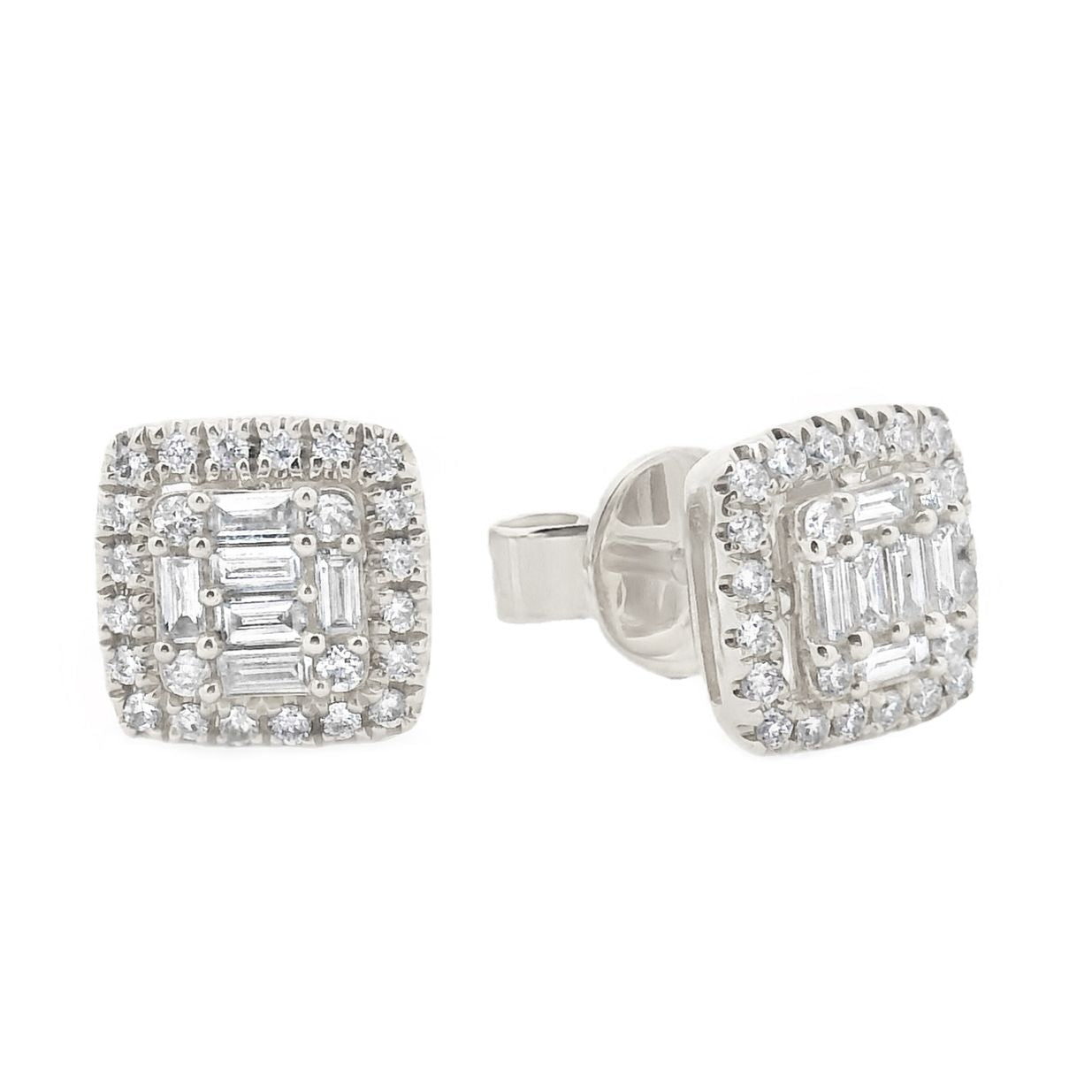 18K Gold Diamond Earrings