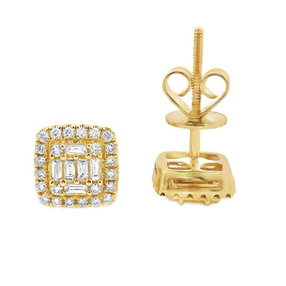 18K Gold Diamond Earrings