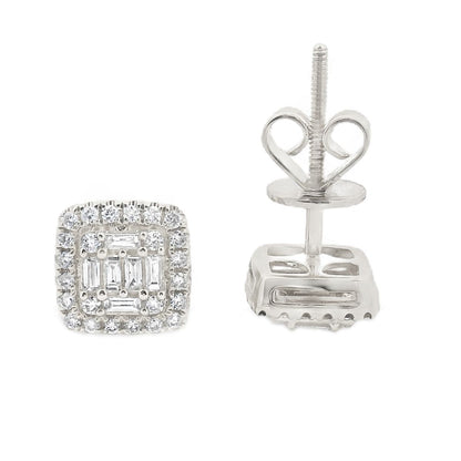18K Gold Diamond Earrings