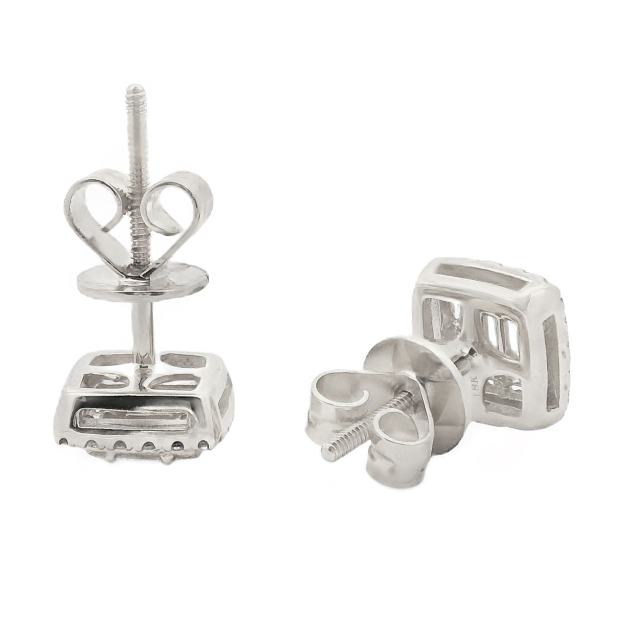 18K Gold Diamond Earrings