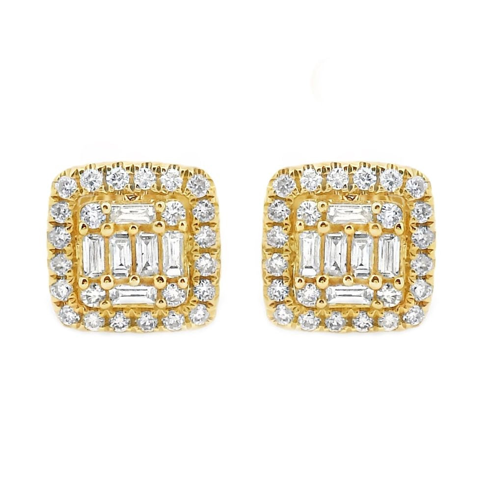 18K Gold Diamond Earrings