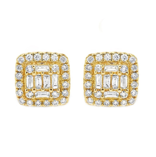 18K Gold Diamond Earrings
