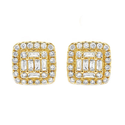 18K Gold Diamond Earrings