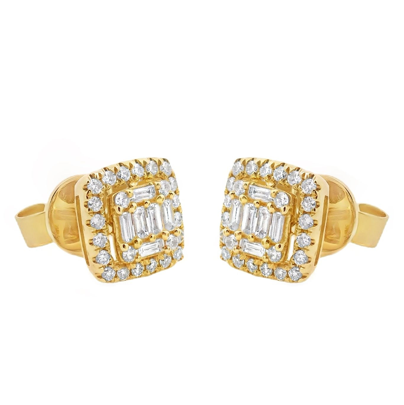 18K Gold Diamond Earrings