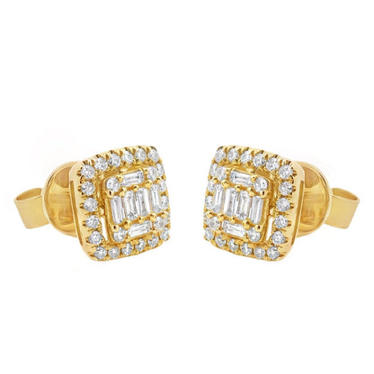 18K Gold Diamond Earrings