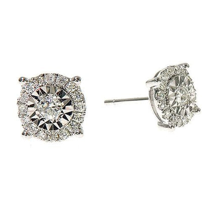 18K Gold Diamond Earrings