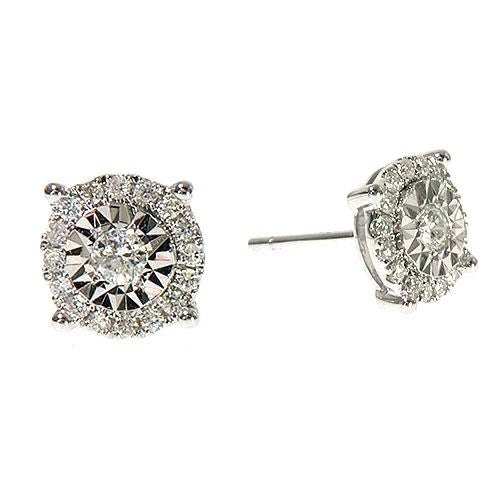 18K Gold Diamond Earrings