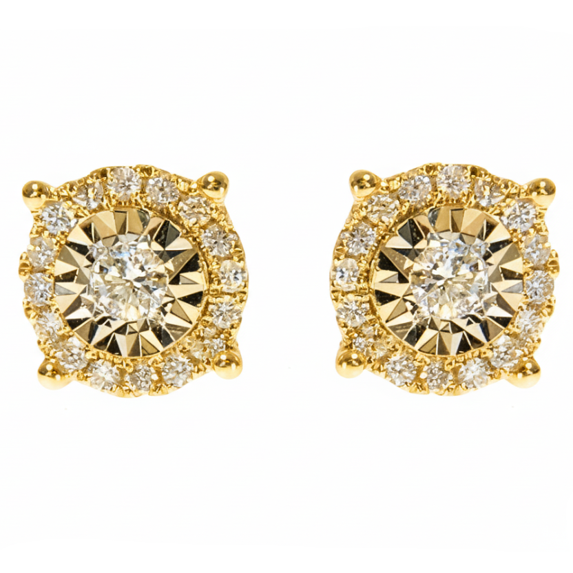 18K Gold Diamond Earrings