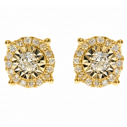 18K Gold Diamond Earrings