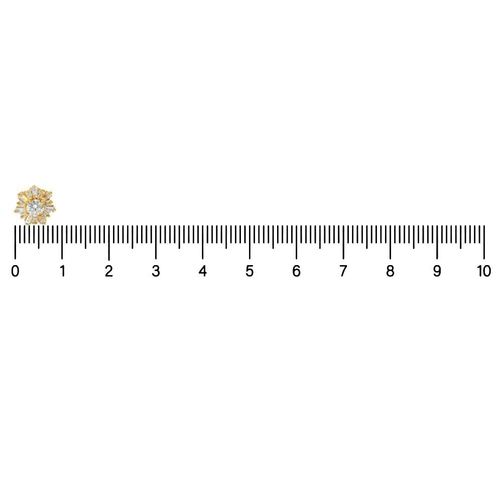 18K Gold Snowflake Diamond Earrings