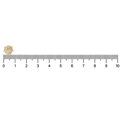 18K Gold Snowflake Diamond Earrings