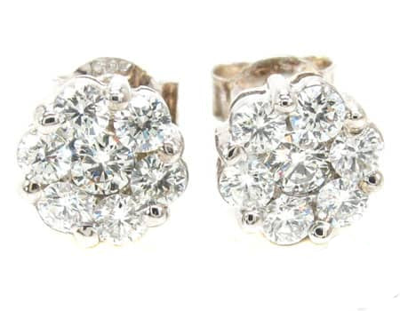 VS2 Round Cut Stud Earring