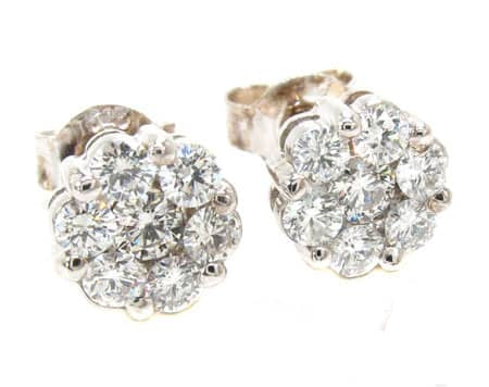 VS2 Round Cut Stud Earring