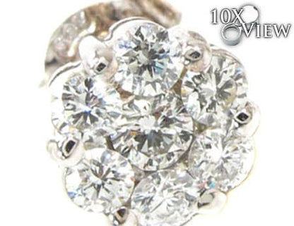 VS2 Round Cut Stud Earring