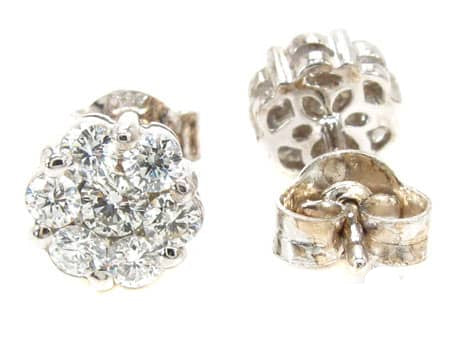 VS2 Round Cut Stud Earring