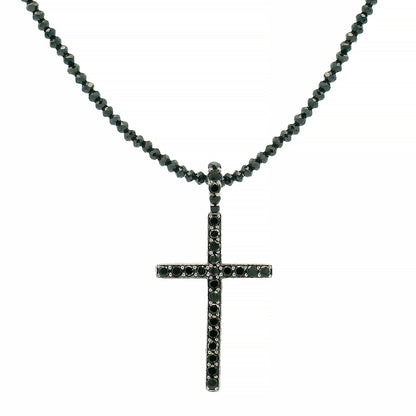 Black Diamond Cross Set .925 Silver 70915