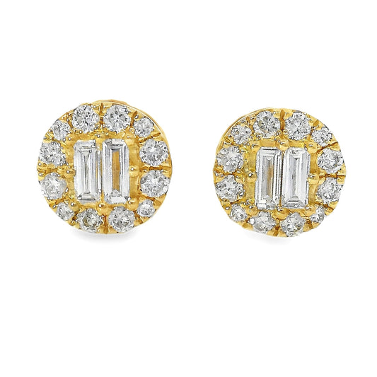 18K Gold Diamond Earrings