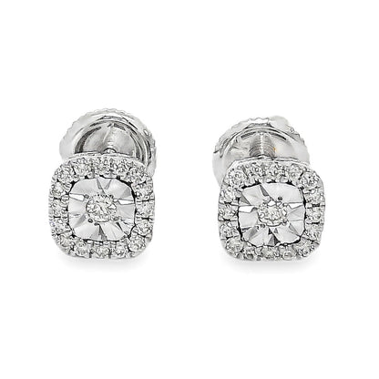 Classic Cushion Cut Diamond Earrings