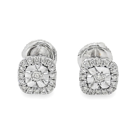 Classic Cushion Cut Diamond Earrings