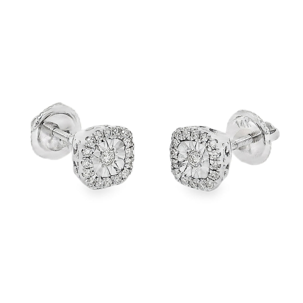 Classic Cushion Cut Diamond Earrings
