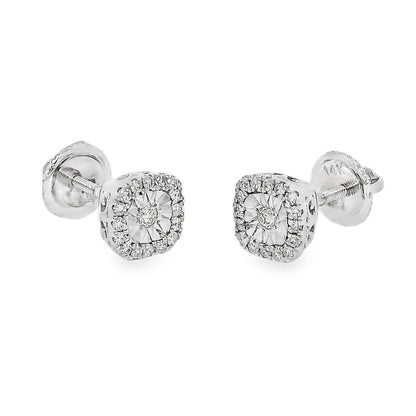 Classic Cushion Cut Diamond Earrings