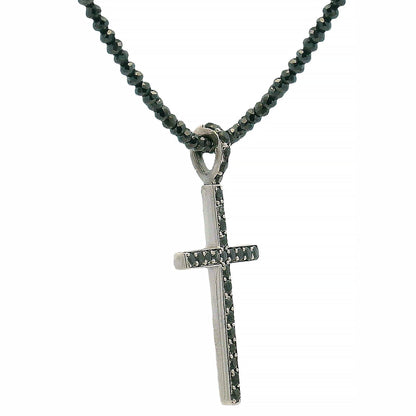 Black Diamond Cross Set .925 Silver 70915