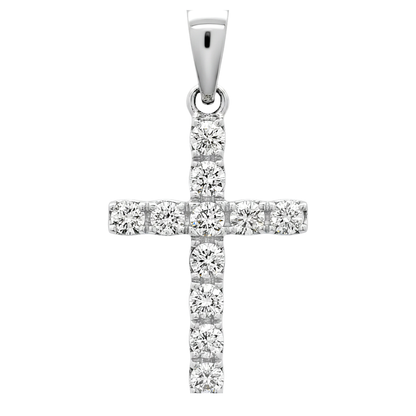 14K Gold Mini Diamond Cross