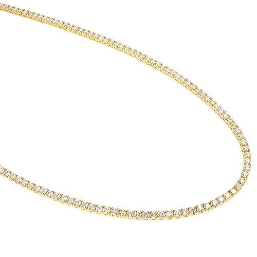 3 Pointer Parcel Diamond Tennis Chain 19.80Gr 22 Inches 2.5mm