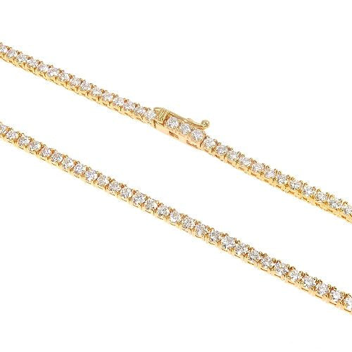 3 Pointer Parcel Diamond Tennis Chain 19.80Gr 22 Inches 2.5mm