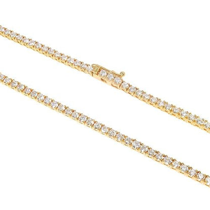 3 Pointer Parcel Diamond Tennis Chain 19.80Gr 22 Inches 2.5mm