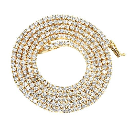 3 Pointer Parcel Diamond Tennis Chain 19.80Gr 22 Inches 2.5mm