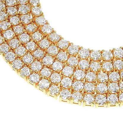 3 Pointer Parcel Diamond Tennis Chain 19.80Gr 22 Inches 2.5mm