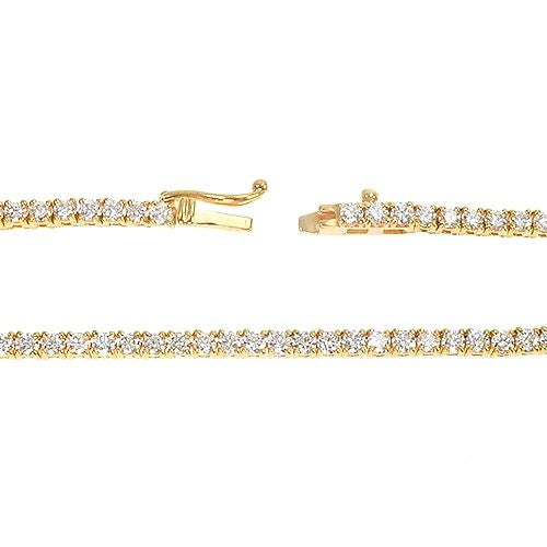 3 Pointer Parcel Diamond Tennis Chain 19.80Gr 22 Inches 2.5mm