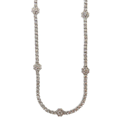 3 pointer Flower Motif Diamond Tennis Chain