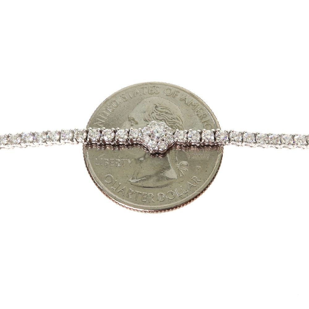 3 pointer Flower Motif Diamond Tennis Chain